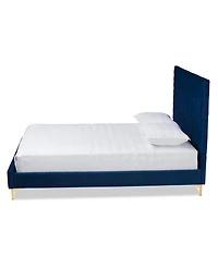 Baxton Studio Fabrico 85.6" Metal Contemporary Queen Platform Bed