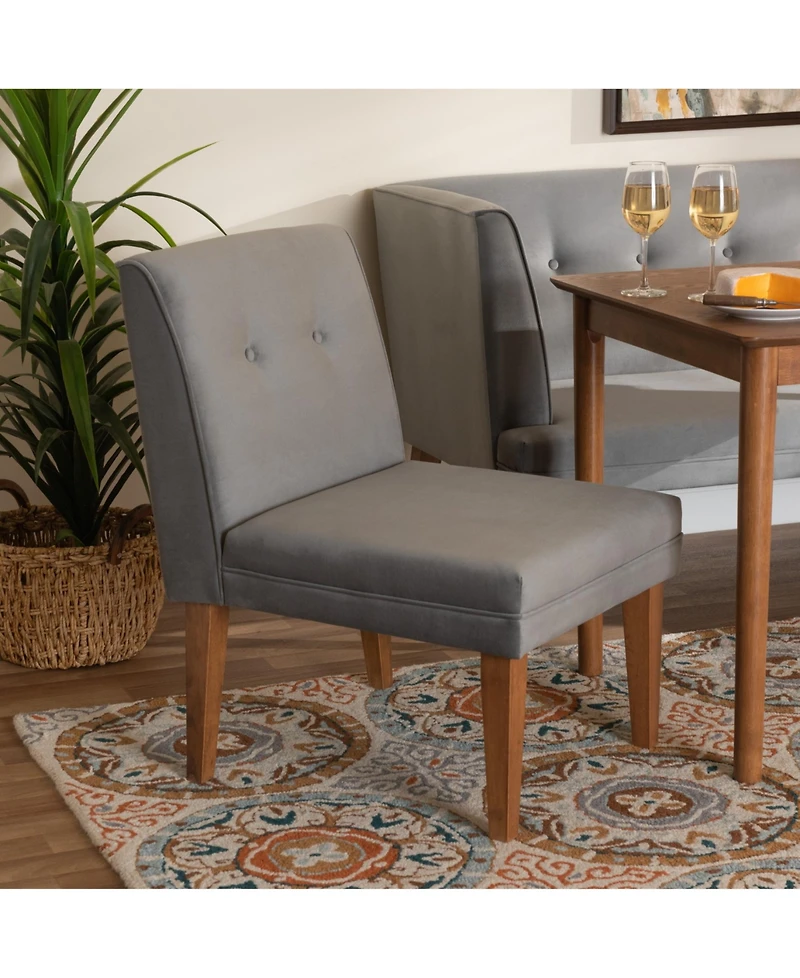 Baxton Studio Stewart 27" Wood Mid-Century Dining Chair