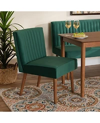 Baxton Studio Alvis 25" Wood Mid-Century Dining Chair