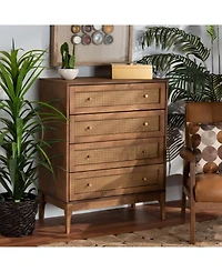Baxton Studio Ramiel 30.1" Rattan Mid-Century Chest