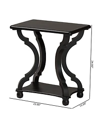 Boxton Studio Cianna 22" Wood Traditional End Table