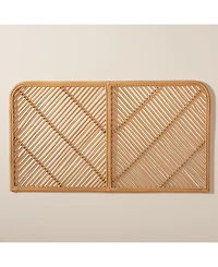 Furniture Sakina 2" Rattan Bohemian Queen Wall-mount Headboard