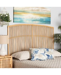 Furniture Malvina 2" Rattan Bohemian Queen Wall-mount Headboard