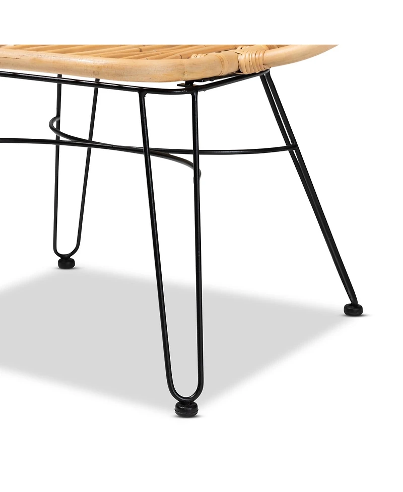 Furniture Garan 37.8" Rattan Bohemian Accent Chair