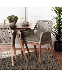 Furniture Jennifer 23.6" Wood Mid-Century Dining Armchair