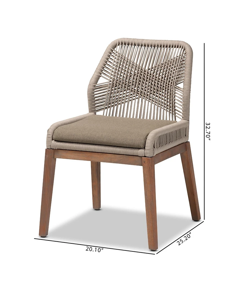Furniture Jennifer 25.2" Wood Mid-Century Dining Side Chair