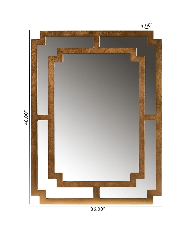 Boxton Studio Dayana 36" Wood Contemporary Accent Wall Mirror