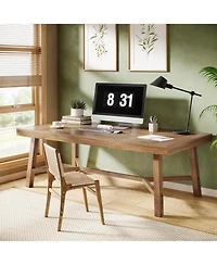 Tribesigns 71-Inch Executive Desk, Farmhouse Office Computer Desk with Sturdy Leg Structure, Writing Table