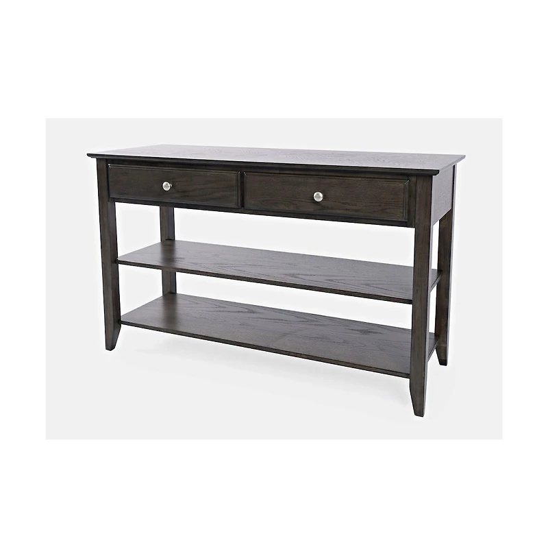 Jofran Modern Espresso Traditional 48" Sofa Console Table with Two Drawers
