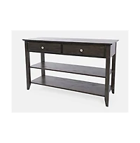 Jofran Modern Espresso Traditional 48" Sofa Console Table with Two Drawers
