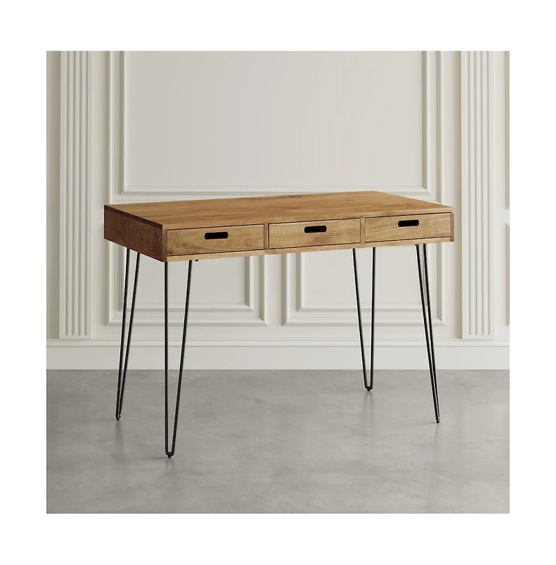 Jofran Rollins 52" Solid Hardwood Modern Counter Dining Table with Storage