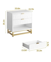 gaomon 3 Drawer Dresser, Wood Chest Drawers with Storage for Closet, Bedroom, Drawers Dresser Modern Bedside Nightstand