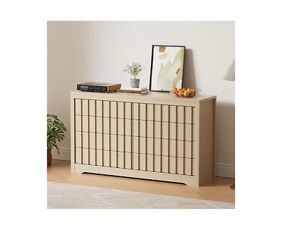 gaomon Fluted Dresser for Bedroom with 8 Drawers
