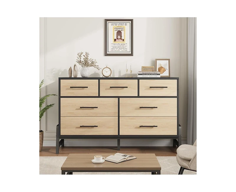gaomon 52-Inch Wide Freestanding 7-Drawer Bedroom Dresser