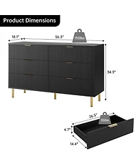 gaomon 6 Drawer Dresser for Bedroom, Large Chest of Drawers, Modern Wood Storage Organizer