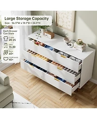 gaomon 6 Drawer Dresser for Bedroom, Large Chest of Drawers, Modern Wood Storage Organizer