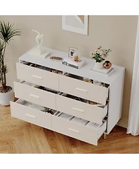 Gaomon 6 Drawer Dresser, Modern White Chest of Drawers