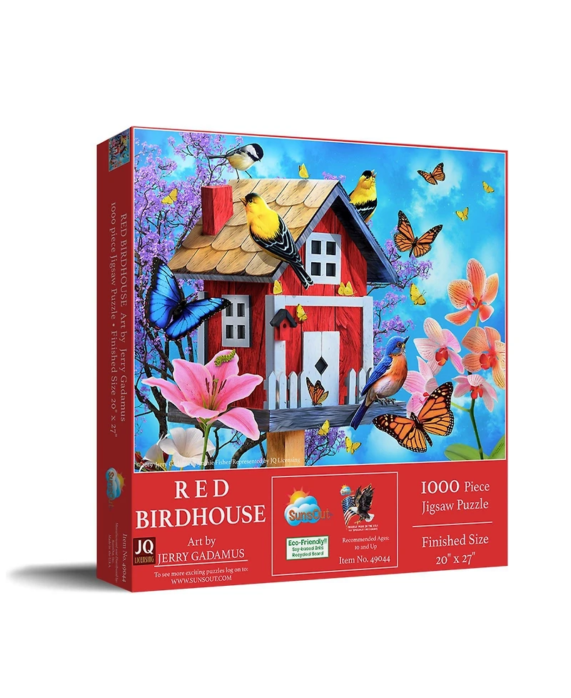 SunsOut Red Birdhouse 1000 piece Jigsaw Puzzle for Adults