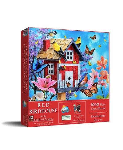 SunsOut Red Birdhouse 1000 piece Jigsaw Puzzle for Adults