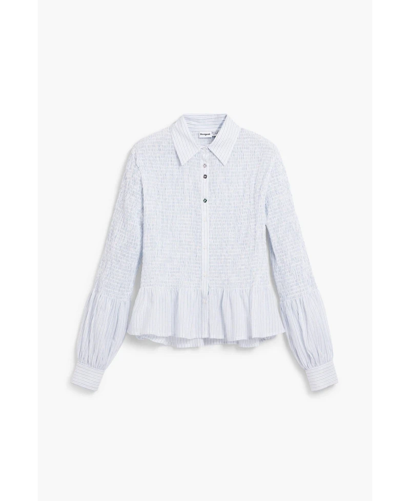 Desigual Women's Gathered striped shirt