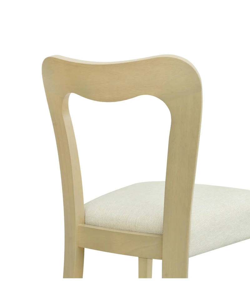 Streamdale Dining Chair Without Arm(light ash+beige) Set of 2