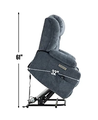 Streamdale Furniture Ultimate 350 Lb Chenille Recliner with Massage and Heat