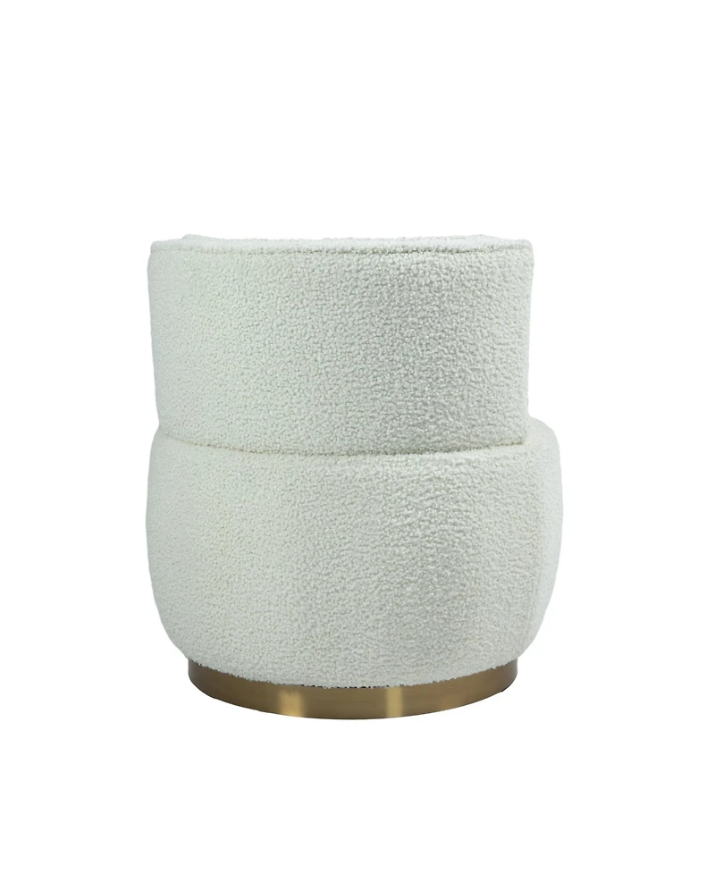 Streamdale Furniture Plush Teddy Swivel Accent Chair Comfort and Style for Any Room