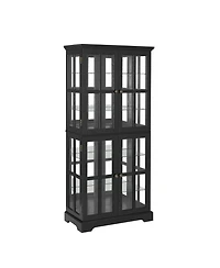 Streamdale Furniture Antique Curio Cabinet with Glass Doors & E26 Bulb