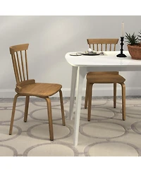 Streamdale Furniture Solid Wood Slat Back Windsor Chair (Set of 2)