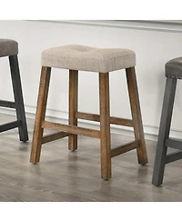 Streamdale Furniture Rustic Backless Counter Stool Set of 2 - 25" Farmhouse Barstools