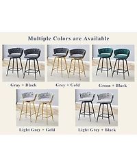 Streamdale Furniture Retro Green Rotating Bar Stools (Set of 4)