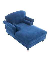 Streamdale Furniture Oversized Chenille Chaise Lounge Sofa Bed