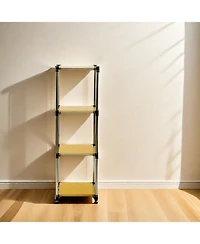 Streamdale Furniture Korean 4-Tier Stainless Steel Shelving Unit (49"H x 14.9"W)