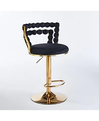 Streamdale Furniture Velvet Bar Chairs (Set of 2)