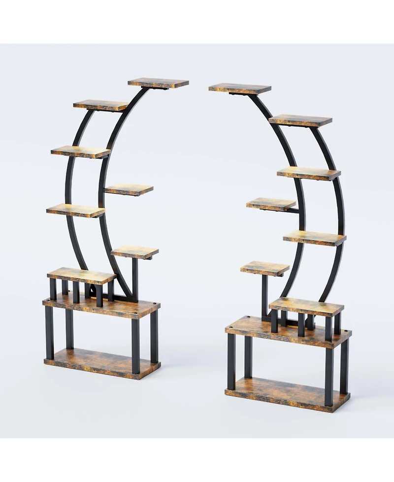 Streamdale Furniture 9-Tier Plant Stand with Grow Lights