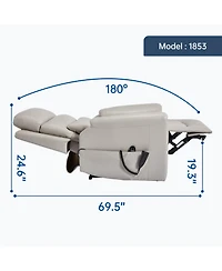 Streamdale Furniture Power Lift Recliner, 350 Lbs, Massage & Heat