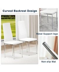 Streamdale Furniture Leather Reception/Conference Chairs - White (8 Sets)