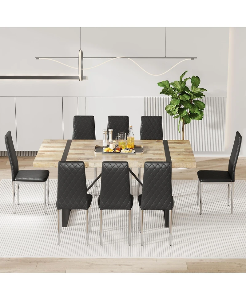 Streamdale Furniture Leather Reception/Conference Chairs - Black (8 Sets)