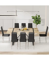 Streamdale Furniture Leather Reception/Conference Chairs - Black (8 Sets)