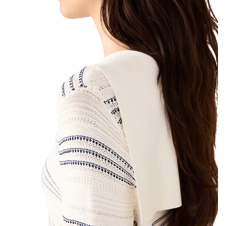 Steve Madden Women's V-Neck Stripe Sweater