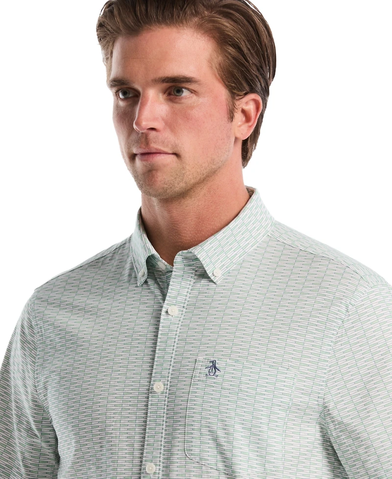 Original Penguin Men's Mini Geo Print Button-Down Shirt