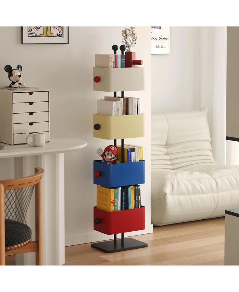 Streamdale Furniture Colored Iron Bedside Shelf/Side Table/Magazine Rack