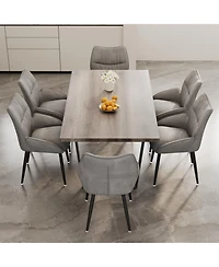 Streamdale Furniture 62.9" Rectangular 6-Chair Dining Table & Chair Set