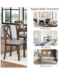 Streamdale Furniture Walnut Dining Chairs Set of 4