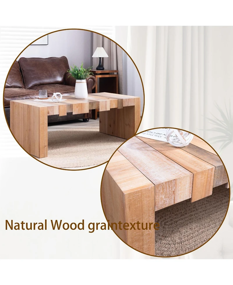 Streamdale Furniture Rustic Modern Coffee Table - 48"