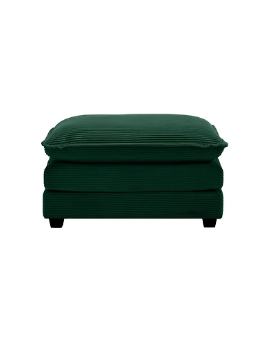 Streamdale Furniture Green Corduroy Ottoman Footstool