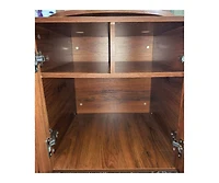 Streamdale Furniture Rotating 5-Tier Corner Bookshelf with Drawer