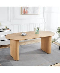 Streamdale Furniture Mdf Pedestal Dining Table - Modern Style, Easy Assembly