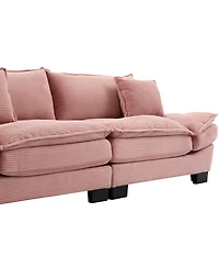 Streamdale Furniture Streamdale Corduroy Sofa Sleeper with Comfy Cushions