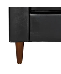 Streamdale Furniture Mid-Century Modern Tufted Sofa with Bolster Pillows